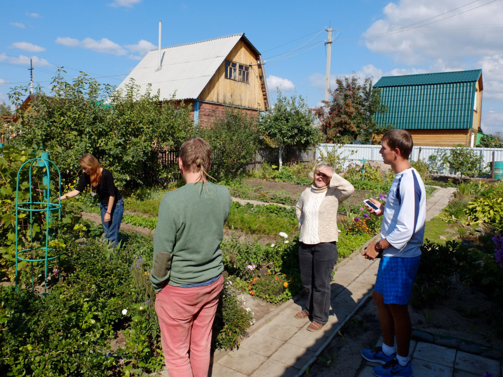 Dacha living, Siberia. Elena's mother is retired now and is very happy spending time in her garden.
