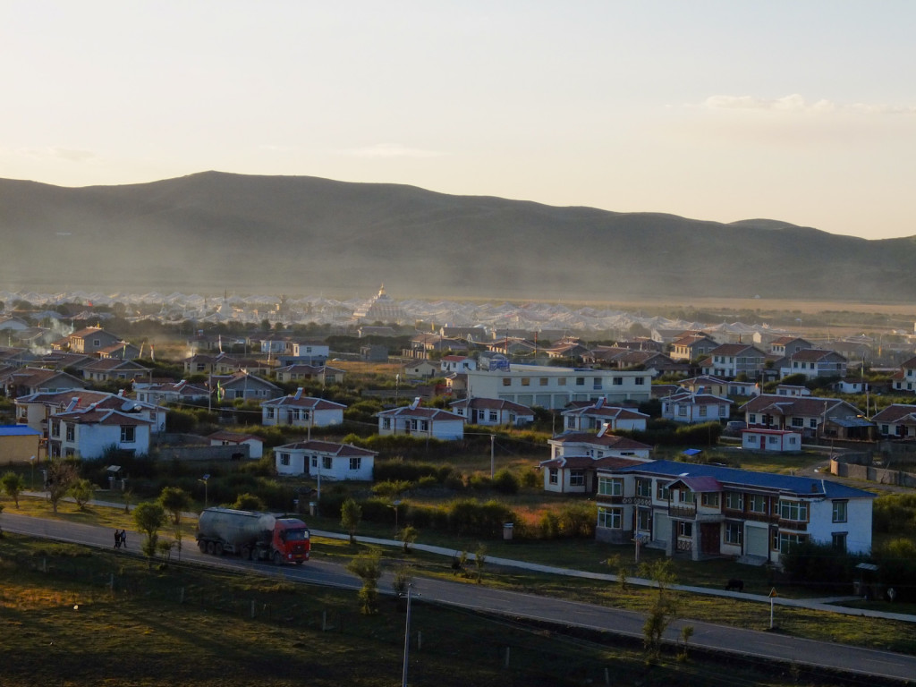Overlooking a Tibetan town