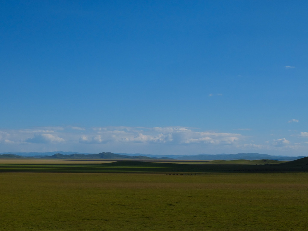 The Tibetan Platue: Endless grass and boundless sky.
