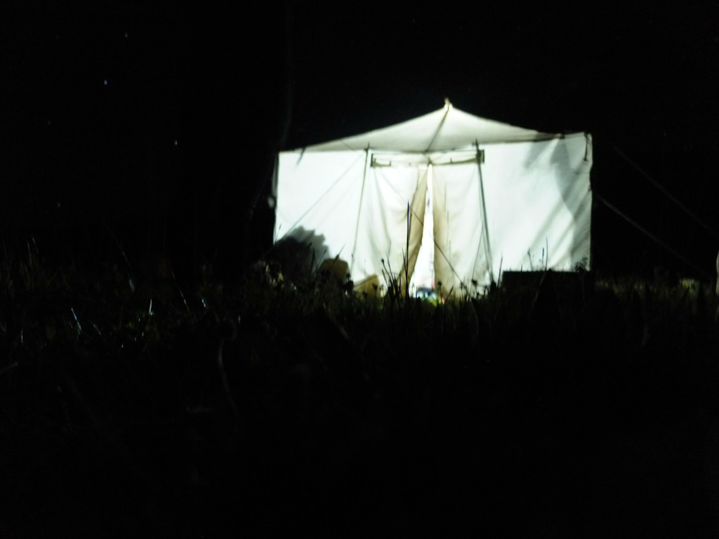 Nomads by night: Kenjutsa's brother's tent.