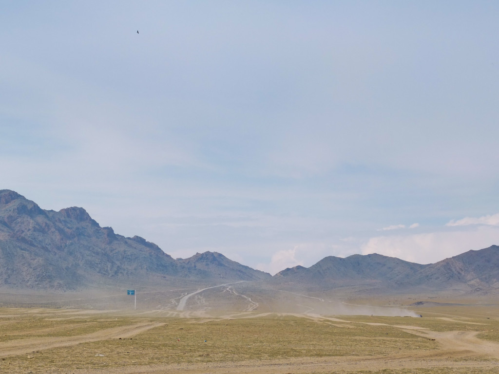 Amazing landscapes, lack of roads, traditional life and smiling, hospitable people are some of the main reasons to leave your heart in Mongolia. Here: the 'road' out of Khovd, the main town of Western Mongolia.